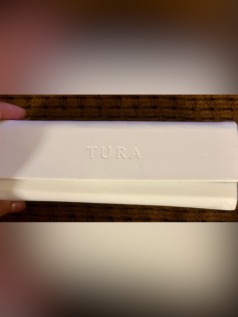 Vintage TURA Cat Eye Glasses Silver Filigree Art Nouveau deco Frames 5 3/4 case - Picture 6 of 6